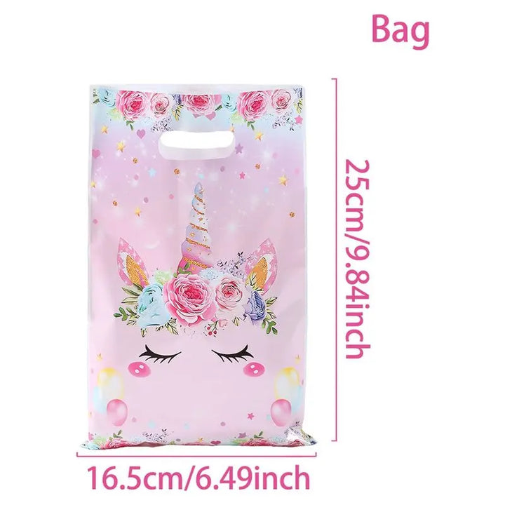 10/25/50pcs Handbag Candy Bags Unicorn Birthday Party Decor Kids Gift Packing Bag 1st Birthday Baby Shower Girl Party Supplies