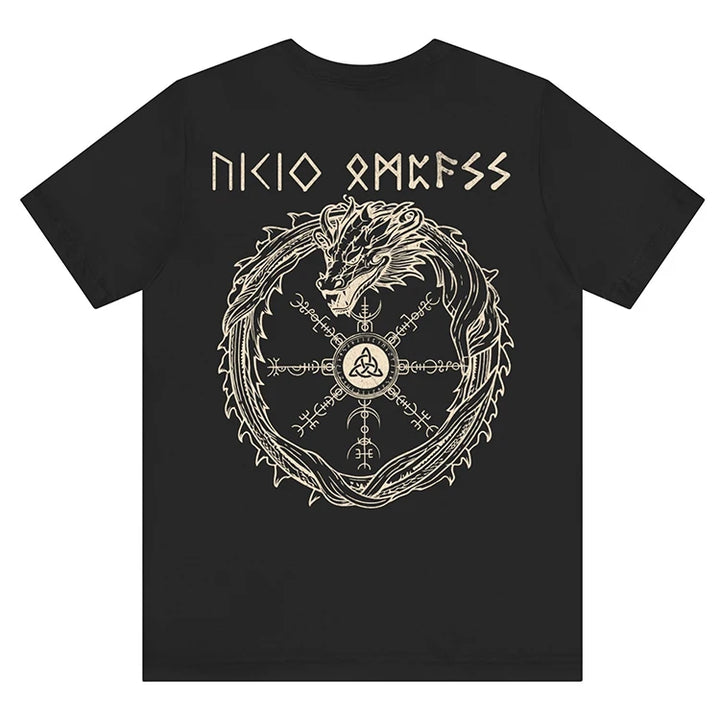 Valhalla Awaits Viking T-shirt Norse Mythology T-shirt Summer Outdoor Casual Men's T-shirt Street Fashion Men's Short Sleeve Top