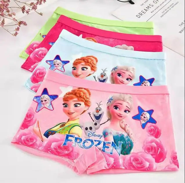 1pcs Disney Frozen Pattern Panties Princess Anna Elsa Cartoon Print Baby Girl Underwear Summer Cotton Breathable Pants Clothing