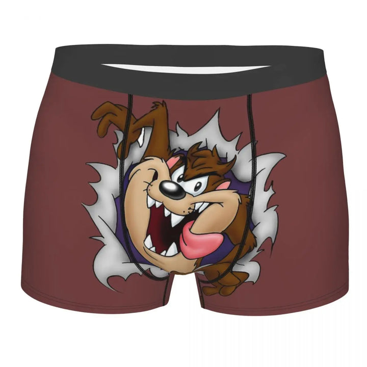 Tasmanian Devil Man's Boxer Briefs Underpants Taz Cartoon Anime Highly Breathable Top Quality Gift Idea