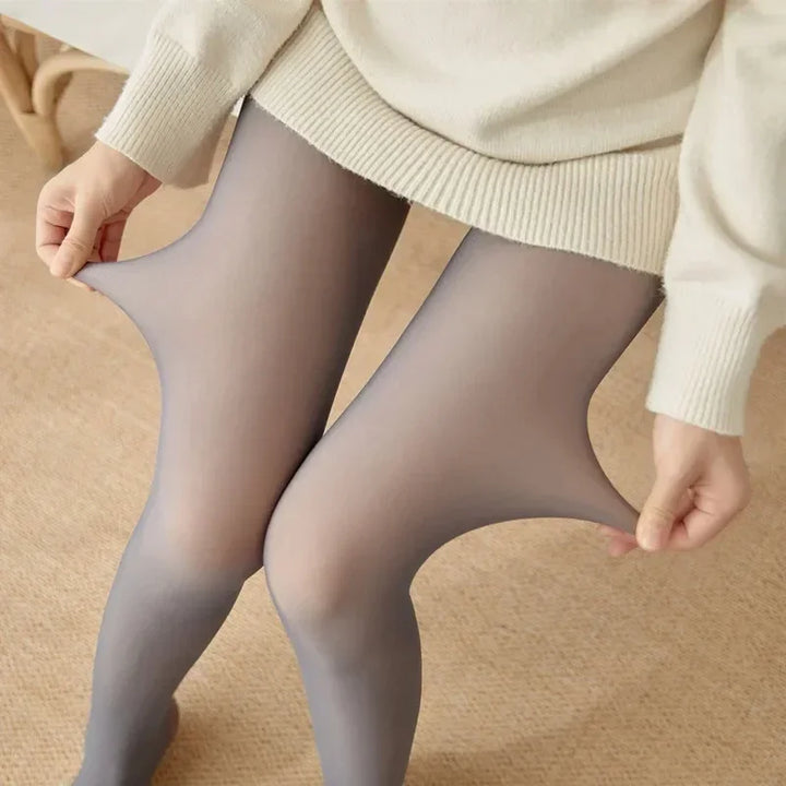 Warm Leggings Women Pantyhose Winter Warm Thick Translucent Tights Sexy High Waist Elasticity Fleece Thermal Stockings Female