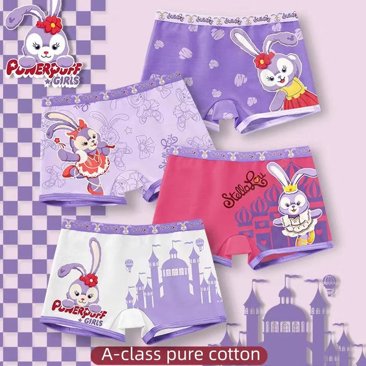 Cartoon Star Delu Children's Pure Cotton Breathable Underwear Boys And Girls Princess Cute Underwear