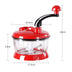 1pc Red Easoning Chili Garlic Slicer Manual Multifunctional Food Processor Vegetable Fruit Chop Up Machine