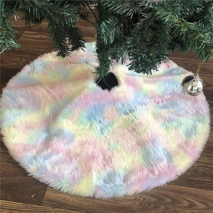 Christmas Tree Skirt 90/120cm Christmas Tree Foot Carpet Tree Skirt Mat Under The Tree Christmas Decorations For Home Snowflake