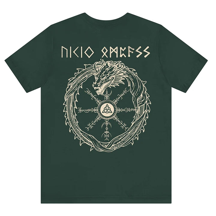 Valhalla Awaits Viking T-shirt Norse Mythology T-shirt Summer Outdoor Casual Men's T-shirt Street Fashion Men's Short Sleeve Top