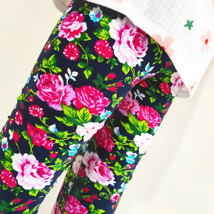 Print Kids Baby Girl Leggings Spring Summer Children Stretch Slim Pants for 2-11 Years