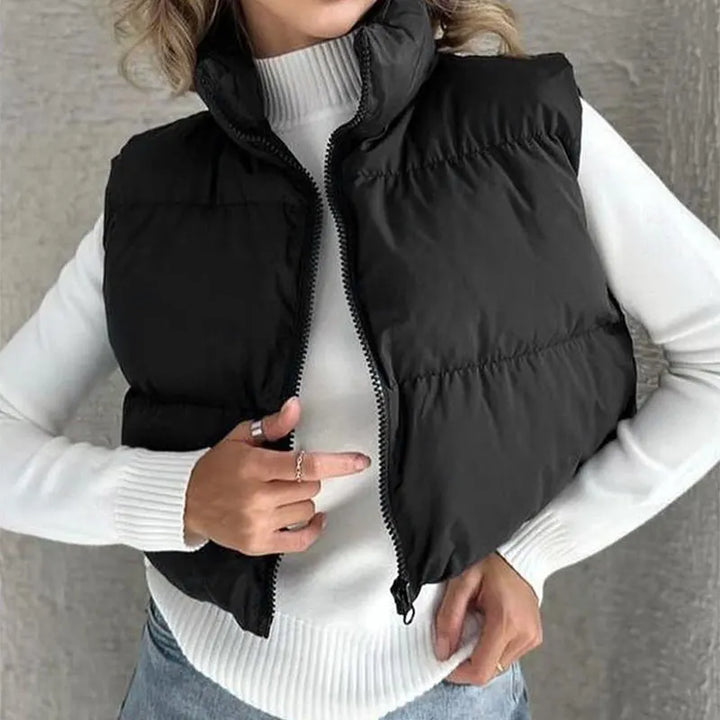 Women's Jacket New Autumn Solid Sexy Sleeveless Jacket Streetwear Fashion Turtleneck Versatile Casual Slim Outdoor Travel Jacket