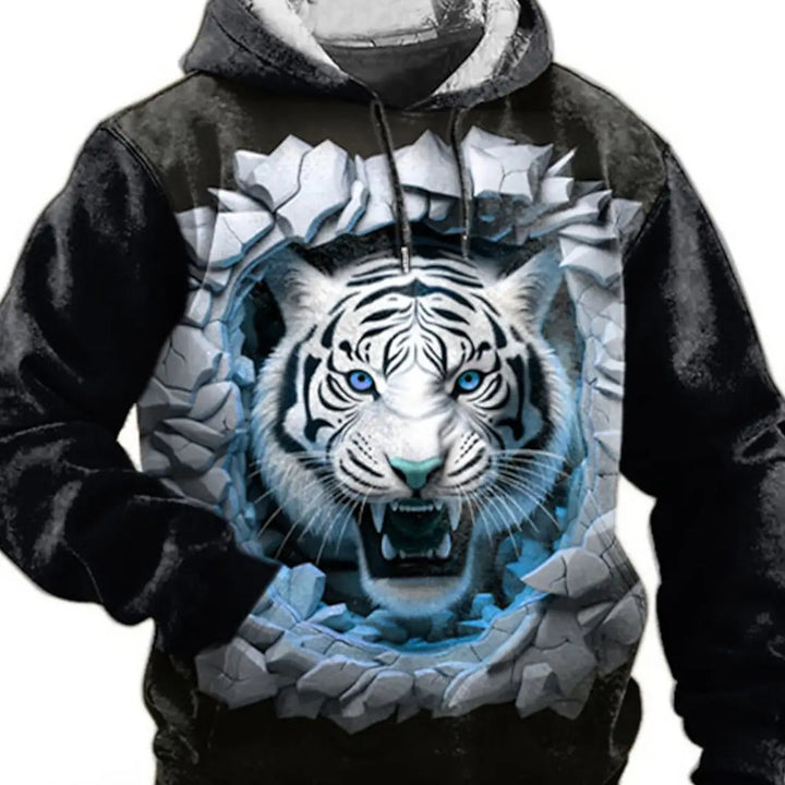 Graphic Lion Men's Fashion 3D Print Hoodie Streetwear Hoodies Long Sleeve Hooded Print Front Pocket Spring Hoodie Sweatshirt