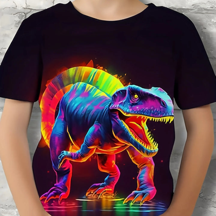 Children's Clothing Boys Tshirt Short Sleeve Child T-Shirt 3D Dinosaur Print Casual Kids Summer Clothes Girls Clothes Tops Tee