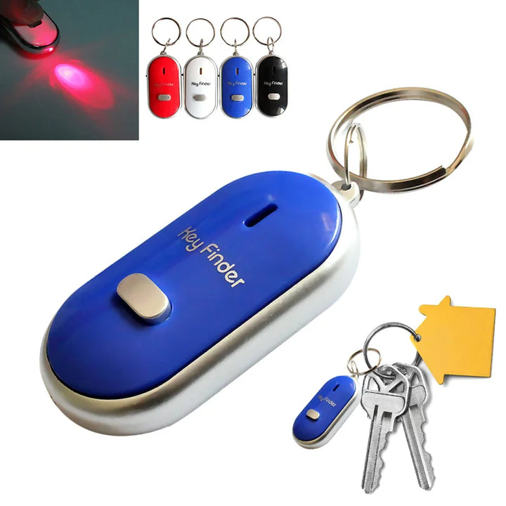 LED Key Finder Locator Find Lost Keys Chain Keychain Whistle Sound Control поиск по фотографии trava anti furto encontrar chave