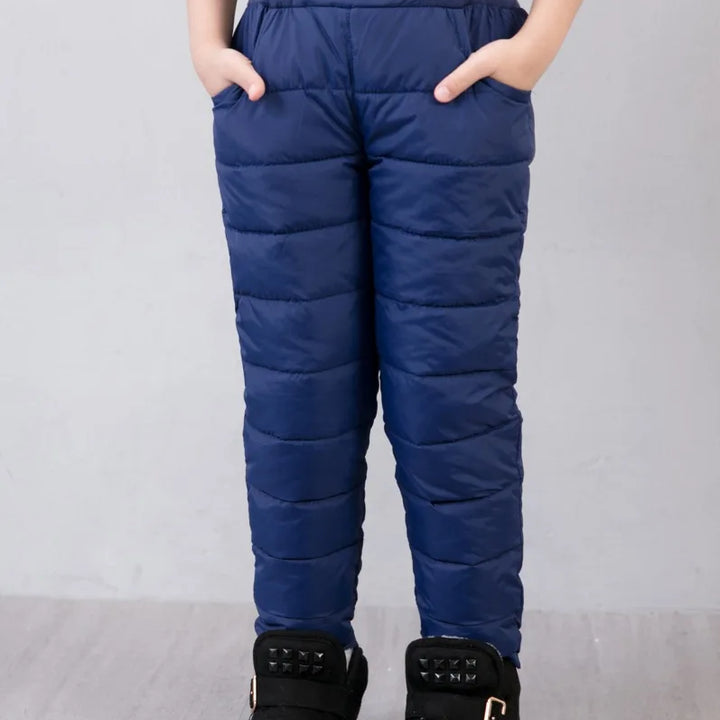 OLEKID 2024 Autumn Winter Down Cotton Children Pants High Waist Thick Warm Pants For Girls 1-12 Years Kids Teenage Boys Trousers