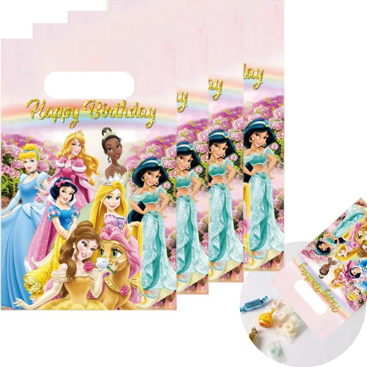 Disney Princess Baby Shower Party Favor Gift Bags Snow White Candy Bag Handle Loot Bags Princess Theme Birthday Party Decoration