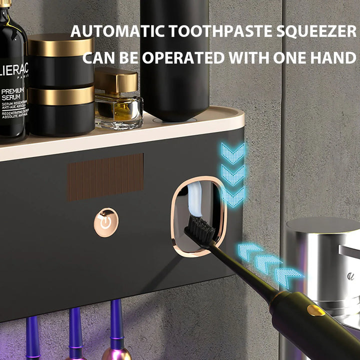 1PC Intelligent Toothbrush Disinfectant, Rechargeable, Dry, Two in One Disinfectant Toothbrush Holder, UV Sterilization