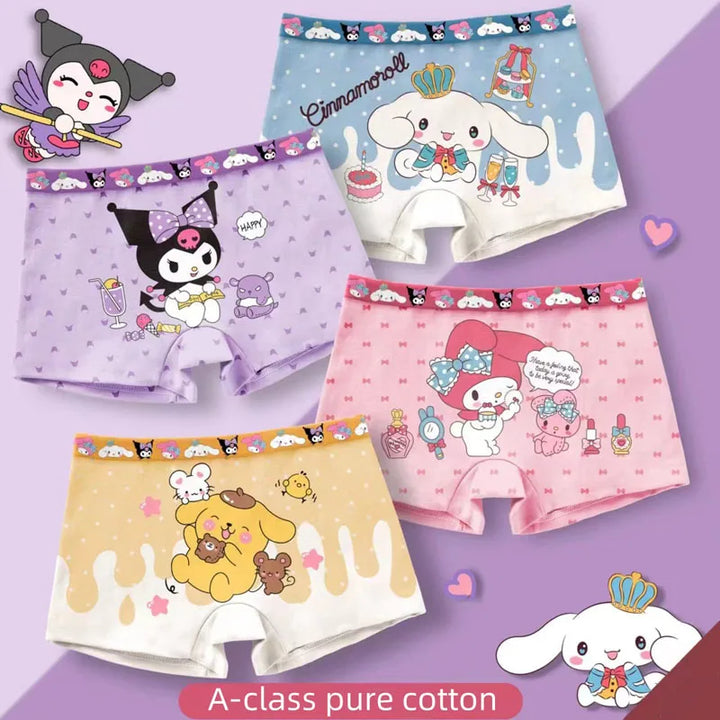 Cartoon Star Delu Children's Pure Cotton Breathable Underwear Boys And Girls Princess Cute Underwear