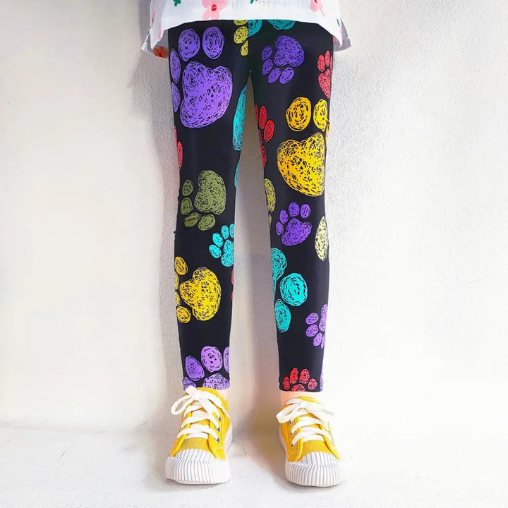 Print Kids Baby Girl Leggings Spring Summer Children Stretch Slim Pants for 2-11 Years