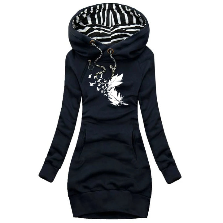 Newest Women Sweater Dress Long Sleeve Hoodie Dress Autumn Winter Casual Slim Sweater Hoodies Dress