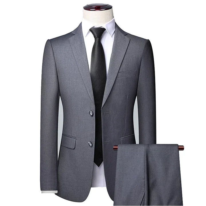 Men Suit Blazers For Wedding 3 Pieces 2 Sets Elegant High Quality Luxury Jackets Vest Pants 2024 Formal Coats Classic Costume