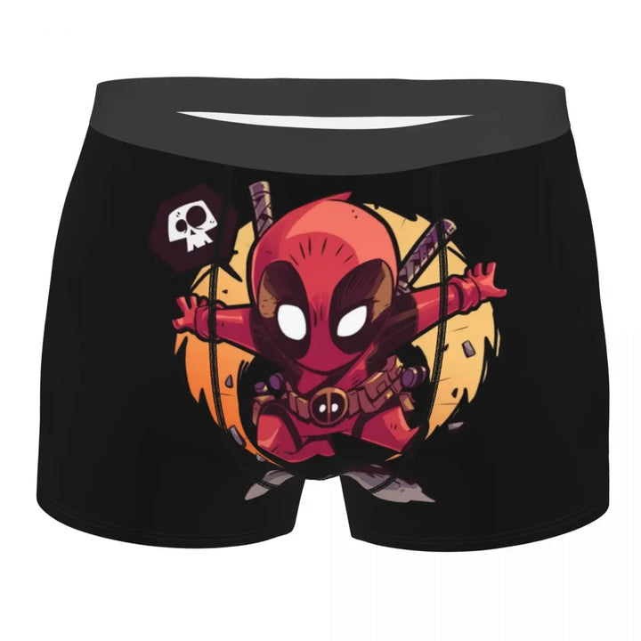 Custom Deadpool Cartoon Superhero Boxer Shorts For Men 3D Printed Anime Cosplay Underwear Panties Briefs Breathable Underpants