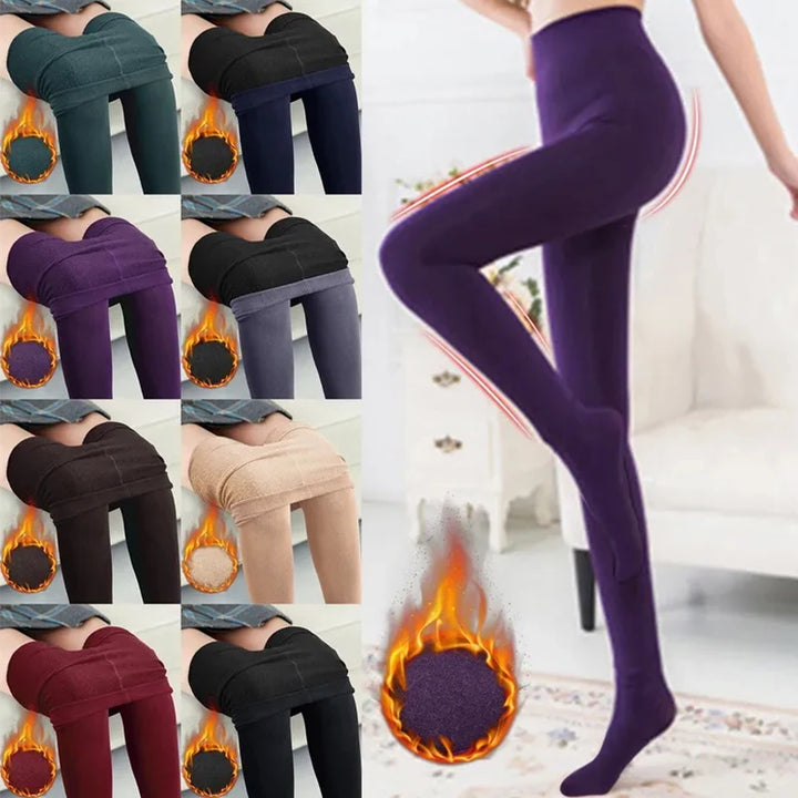 1/2pairs Women Thermal Pants Winter Warm Leggings Polar Pantyhose Sock Pants Velvet Tights Skin Effect High Waist Wool Legging