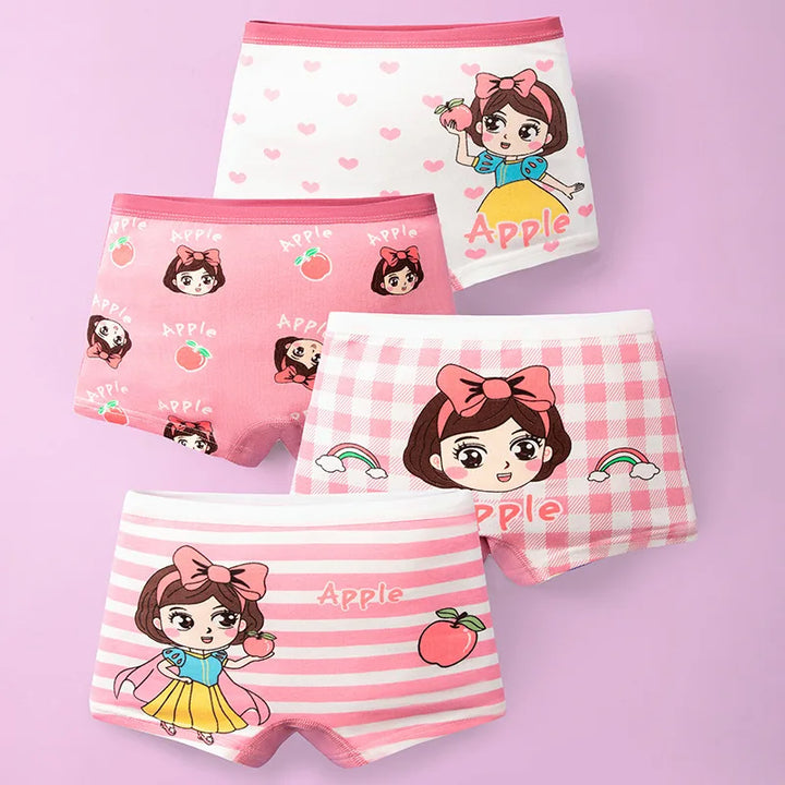 4pcs/Bag 1-12Y New Girl Underwear Elsa Mermaid Cartoon Girls boxers Children knickers Underpants Kids Panties Panty Briefs