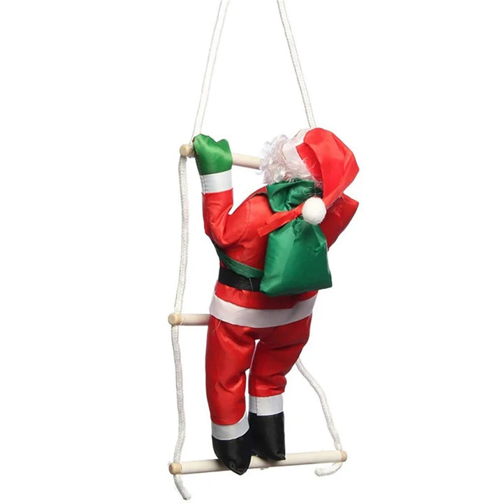 Santa Claus Climbing Ladder Ornaments Xmas Tree Santa Claus Climbing Ladder Rope Hanging Pendant 2024 Merry Christmas Decoration