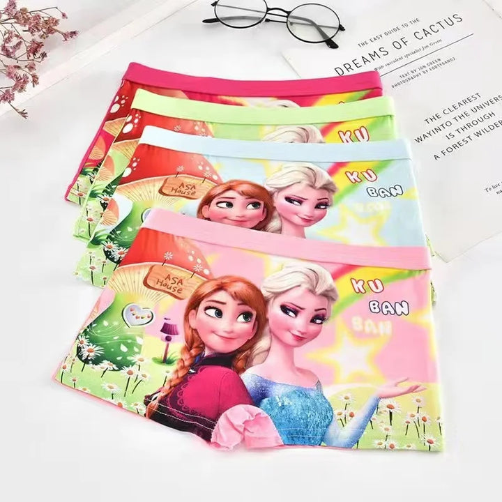 4Pcs/Lot Children Underpant Baby Boy Cartoon Frozen Elsa Spiderman Sofia McQueen Cars Kid Underwear for Girl Boxer Brief Panties