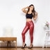 Shascullfites Melody Straight Trousers Patent Leather Leggings Red Pants Streetwear Women's Leather Pants Autumn Casual